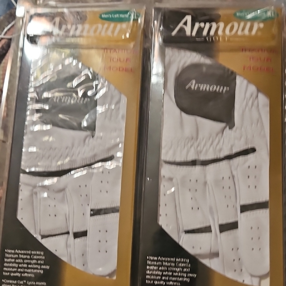 White Men's Golf Gloves